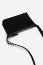 Black 'Carmela' Suede Finish Sling Handbag with Adjustable Shoulder Strap, Image 2 of 5