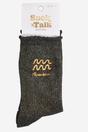 Black Embroiderd Aquarius Zodiac Glitter Socks, Image 4 of 4