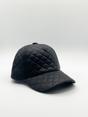 Black SVNX Black Quilted Cap, Image 2 of 4
