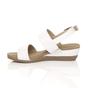 White AJVANI White Mid Wedge Heel Strappy Slingback Sandals, Image 3 of 6
