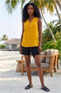 Yellow Sleeveless Button Detail Vest, Image 2 of 4