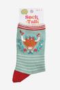 Green Highland Cow Christmas Wreath Bamboo Socks, Image 5 of 5