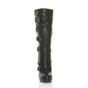 Black High Heel Aviator Shearling Trim Platform Calf Boots, Image 6 of 6