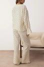 Ecru Polka Dot Cotton Muslin Wide Leg Long Sleeve Pyjama Set, Image 2 of 3