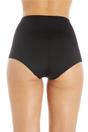 Black High Waist Seamless Floral Briefs, Image 3 of 4