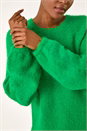 Green Soft Knit Blouson Jumper, Image 5 of 6