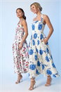 Ivory  Petite Floral Stretch Midi Dress, Image 6 of 6