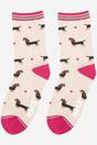 Cream Sausage Dogs Sunglasses Bamboo Socks, Image 5 of 5