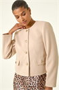 Natural  Buttoned Pocket Jacket, Image 4 of 5