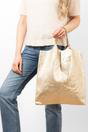 Gold Metallic Italian Leather Shoulder Bag, Image 3 of 4