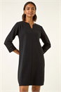 Black Keyhole Chain Shift Dress, Image 2 of 5