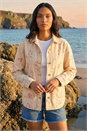Neutral Floral Denim Jacket, Image 1 of 4