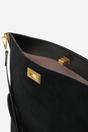 Black Where's That From Black 'Fern' Suede Shoulder Bag with Turn Lock, Image 5 of 7