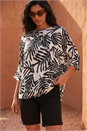 Ivory Leaf Print Tunic Top, Image 1 of 4