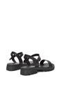 Black 'Sorella' Low Heel Chunky Sandals With Ankle Strap, Image 4 of 6