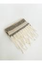 Cream Chunky Striped Scarf, Image 5 of 5