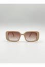 Beige Oversized Rectangle Sunglasses, Image 1 of 6