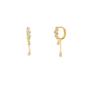Gold Spero Gold Dripping Sterling Silver Huggie Drop Earring, Image 1 of 4