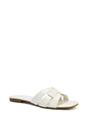 White XY LONDON White 'Luci' Strappy Slider Sandals With Square Toe, Image 2 of 5