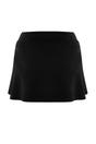Black Slit Detail Skirted Bikini Bottom, Image 4 of 5