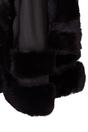 Black Flared Leather Hooded Cape Coat-Mandal, Image 6 of 6