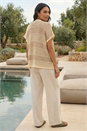 Natural  Colour Block Stripe Cardigan, Image 3 of 4
