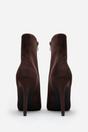 Dark Brown 'Kira' Pointed Toe Stiletto Ankle Boots, Image 4 of 5