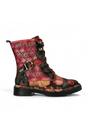Red Womens Gothic Ankle High Boots-INCAS-036, Image 1 of 7