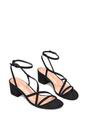 Black 'Maria' Ankle Strap Low Block Heel Strappy Sandals, Image 5 of 5