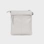 Light Grey 'AMBA' Soft Nappa Full Grain Real Leather Crossbody Bag, Image 4 of 5
