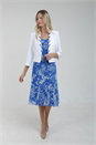 White Julianna 3/4 Sleeve Eyelet Detail Jacket, Image 2 of 2