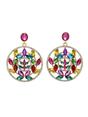 Multi Diva Collection Elegant Hollow Floral Drop Earrings, Image 1 of 4