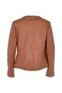 Tan Ashwood Leather Tan 'Liona' Collarless Leather Jacket, Image 4 of 5
