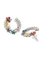 Silver AVANT-GARDE PARIS Silver Diva Collection Dainty Floral Hoops, Image 3 of 5