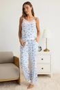 Multi WOVCOR Multi 2-Piece Lace Trim and Pyjama Set, Image 1 of 4