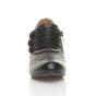 Black AJVANI Black Mid Heel Brogue Button Ankle Boots Shoe Boots, Image 6 of 6