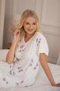 Lilac Floral Short Sleeve Nightdress, Image 3 of 5