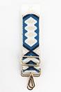 Blue Sarta Blue Metallic Aztec Woven Bag Strap, Image 4 of 4