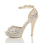  High Heel Gem Ankle Strap Peep Toe 2 Part Heels, Image 3 of 5