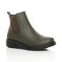 Khaki Low Wedge Comfort Ankle Chelsea Boots, Image 1 of 6