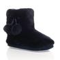 Navy Blue AJVANI Navy Blue Faux Fur Lined Slip On Memory Foam Mules Slippers, Image 1 of 6