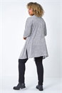 Silver Curve Knitted Glitter Stretch Cardigan , Image 3 of 5