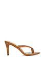 Brown XY LONDON Brown 'Celina' Stiletto High Heel Mules With Thong Strap, Image 1 of 6
