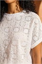 Ivory  Textured Boxy Tee, Image 4 of 4
