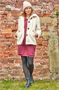 Ivory  Faux Fur Teddy Coat, Image 4 of 4