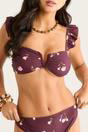 Brown Brown Floral Printed Bikini Bottom, Image 3 of 4