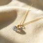 Blue Raw Aquamarine Gold Plated March Birthstone Necklace, Image 1 of 5