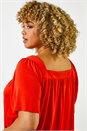 ORANGE Curve Plain Square Neck Top, Image 4 of 5