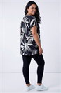 Black Curve Stretch Plain Elastic Waist Leggings, Image 2 of 5