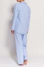 Light Blue "Westwood Blue" Stripe Brushed Cotton Pyjama Set, Image 3 of 4